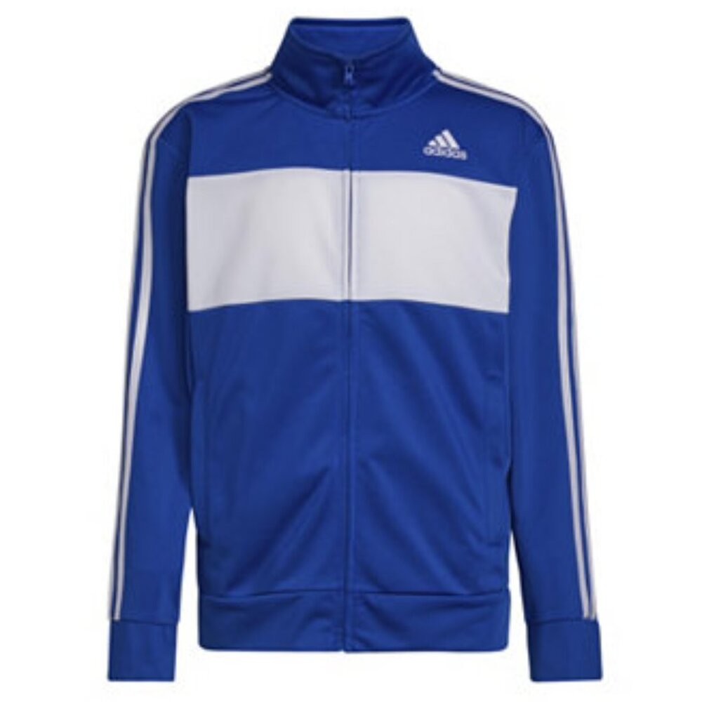 Adidas Youth Track Jacket Blue & White Size 7–  Good Condition